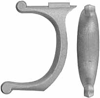 Schuetzen Double Ball End buttplate, wax cast steel

Overall length 5-3/16", width 1-3/8", comb 3-3/8"